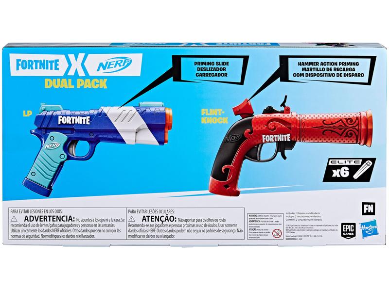 Nerf Fortnite Dual Pack Hasbro 8 Peças - Lançadores de Dardos
